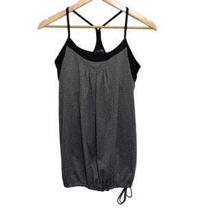 C9 Champion Gray Athletic Tank Top With Attached Black Sports Bra Medium